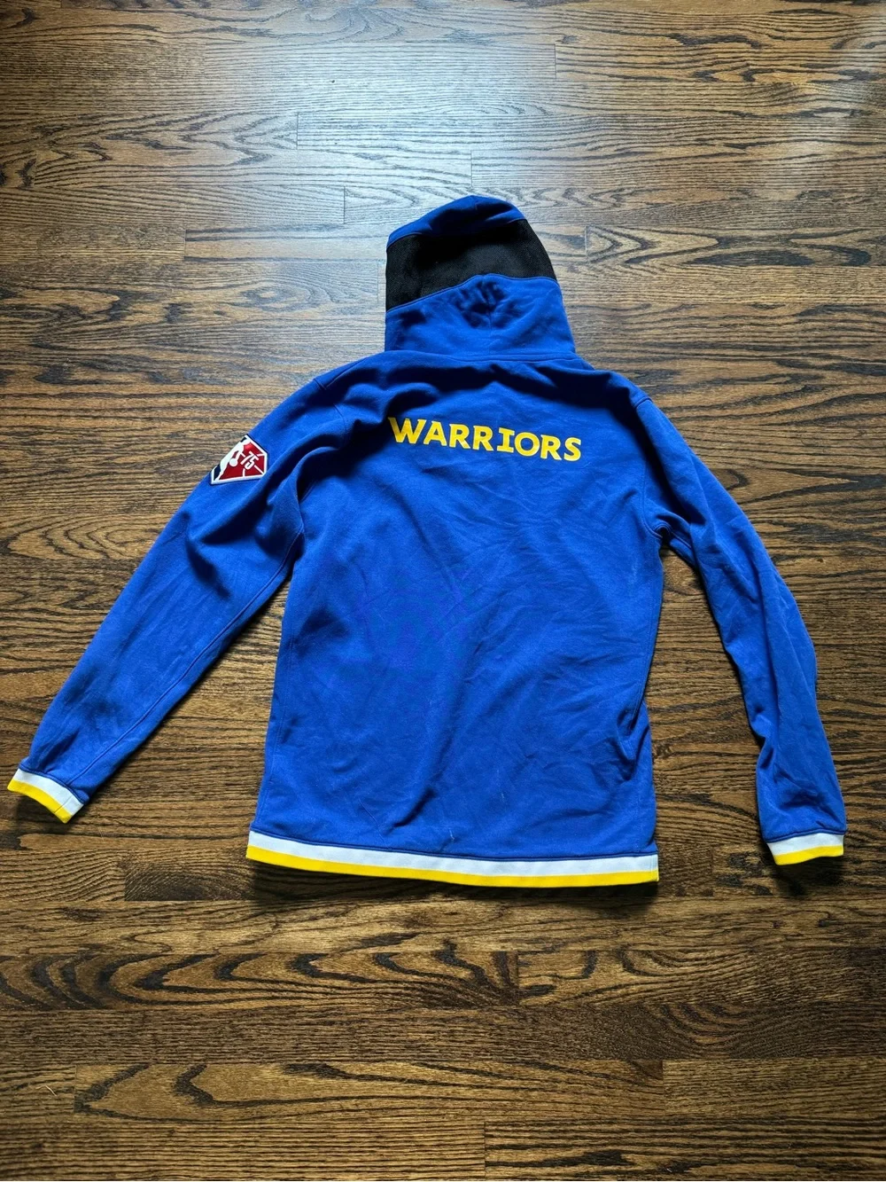 Nike Blue & Yellow Golden State Warriors Kids Zip Hoodie